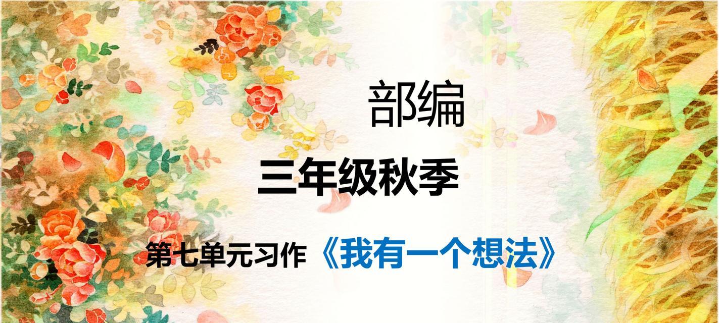 一个小学生的伟大想法（三年级的启示）